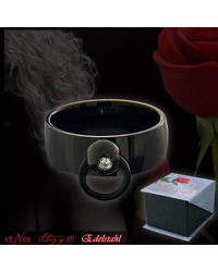 Ring Story of O. - 8mm - weißer Zirkonia- schwarz - vergleichen und g&uuml;nstig kaufen